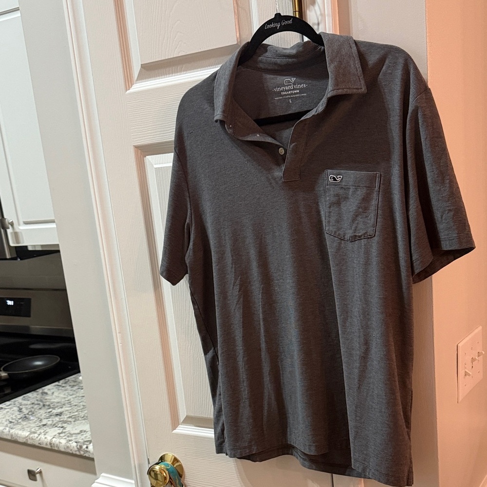 Vineyard Vines Men's Charcoal Polo Shirt